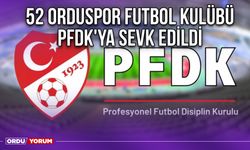 52 Orduspor Futbol Kulübü, PFDK'ya Sevk Edildi
