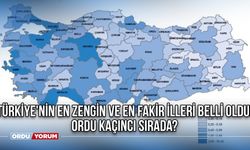 Türkiye'nin en zengin ve en fakir illeri belli oldu! Ordu kaçıncı sırada?