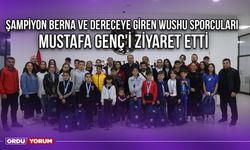Şampiyon Berna ve Dereceye Giren Wushu Sporcuları, Mustafa Genç'i Ziyaret Etti