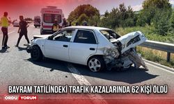 Bayram tatilindeki trafik kazalarında 62 kişi öldü