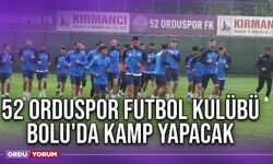 52 Orduspor Futbol Kulübü Bolu'da Kamp Yapacak