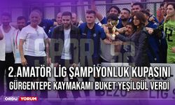 2.Amatör Lig Şampiyonluk Kupasını Gürgentepe Kaymakamı Buket Yeşilgül Verdi