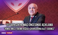 TFF'den Çekya Maçı Öncesinde Açıklama ''Kimse Milli Takımı Kişisel Çıkarlarına Alet Edemez"