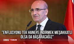 "Enflasyonu tek haneye indirmek meşakkatli olsa da başaracağız"