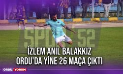 İzlem Anıl Balakkız Ordu'da Yine 26 Maça Çıktı