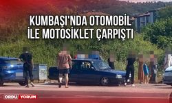 Kumbaşı'nda Otomobil ile Motosiklet Çarpıştı