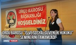 Ordu Barosu "İş ve Sosyal Güvenlik Hukuku" Seminerini Tamamladı