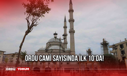 Ordu Cami Sayısında İlk 10'da!