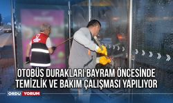 Otobüs durakları bayram öncesinde temizlik ve bakım çalışması yapılıyor