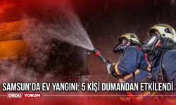 Samsun'da Ev Yangını: 5 Kişi Dumandan Etkilendi