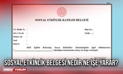 Sosyal etkinlik belgesi nedir ne işe yarar?