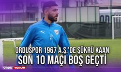 Orduspor 1967 A.Ş.'de Şükrü Kaan Son 10 Maçı Boş Geçti