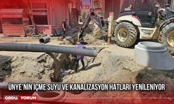 Ünye’nin İçme Suyu ve Kanalizasyon Hatları Yenileniyor