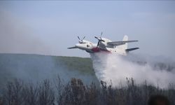 Çanakkale'de orman yangınına müdahale ediliyor