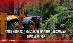 Yağış Sonrası Temizlik ve Onarım Çalışmaları devam ediyor