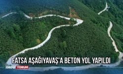 Fatsa Aşağıyavaş'a Beton Yol Yapıldı