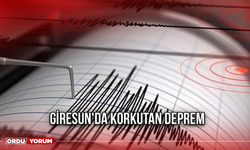 Giresun'da korkutan deprem