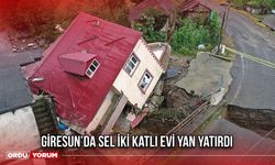 Giresun’da Sel İki Katlı Evi Yan Yatırdı