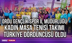 Ordu Gençlik Spor İl Müdürlüğü Kadın Masa Tenisi Takımı, Türkiye Dördüncüsü Oldu
