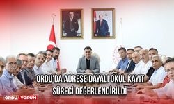 Ordu'da Adrese Dayalı Okul Kayıt Süreci Değerlendirildi