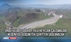 Ordu-Ulubey-Gölköy Yolu heyelan çalışmaları nedeniyle ulaşım tek şeritten sağlanacak