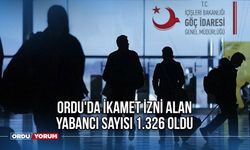 Ordu'da ikamet izni alan yabancı sayısı 1.326 oldu