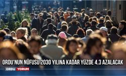 Ordu'nun nüfusu 2030 yılına kadar yüzde 4,3 azalacak