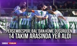 Perşembespor, BAL'dan Küme Düşürülen 14 Takım Arasında Yer Aldı