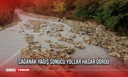 Sağanak Yağış Sonucu Yollar Hasar Gördü