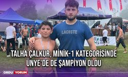 Talha Çalkur, Minik-1 Kategorisinde Ünye'de de Şampiyon Oldu