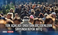 TÜİK açıkladı: Ordu'dan göç edenlerin sayısında büyük artış