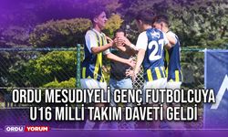 Ordu Mesudiyeli Genç Futbolcuya, U16 Milli Takım Daveti Geldi