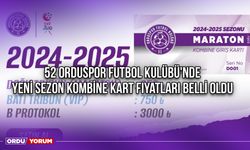 52 Orduspor Futbol Kulübü'nde Yeni Sezon Kombine Kart Fiyatları Belli Oldu