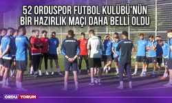 52 Orduspor Futbol Kulübü'nün Bir Hazırlık Maçı Daha Belli Oldu