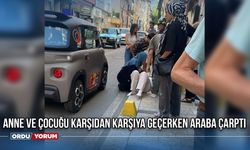 Anne ve Çocuğu Karşıdan Karşıya Geçerken Araba Çarptı