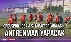 Orduspor 1967 A.Ş. Taraftarlara Açık Antrenman Yapacak