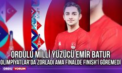 Ordulu Milli Yüzücü Emir Batur, Olimpiyatlar'da Zorladı Ama Finalde Finish'i Göremedi