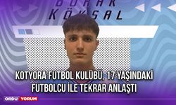 Kotyora Futbol Kulübü 17 Yaşındaki Futbolcu İle Tekrar Anlaştı