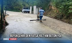 Büyükşehir'den Fatsa'ya 2 km beton yol