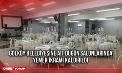 Gölköy Belediyesine Ait Düğün Salonlarında Yemek İkramı Kaldırıldı