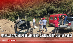 Mahalle Sakinleri Belediyenin Çalışmasına Destek Verdi