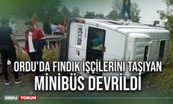 Ordu'da Fındık İşçilerini Taşıyan Minibüs Devrildi