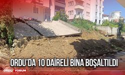 Ordu’da 10 Daireli Bina Boşaltıldı