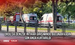 Ordu'da denizde intihar girişiminde bulunan kadın son anda kurtarıldı