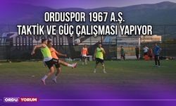 Orduspor 1967 A.Ş. Taktik ve Güç Çalışması Yapıyor