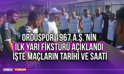 Orduspor 1967 A.Ş.'nin İlk Yarı Fikstürü Açıklandı, İşte Maçların Tarihi ve Saati