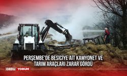 Perşembe'de Besiciye Ait Kamyonet ve Tarım Araçları Zarar Gördü