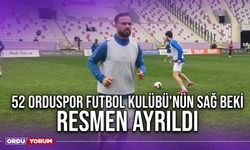 52 Orduspor Futbol Kulübü'nün Sağ Beki Resmen Ayrıldı