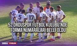 52 Orduspor Futbol Kulübü'nde Forma Numaraları Belli Oldu