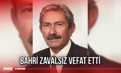 Bahri Zavalsız Vefat Etti